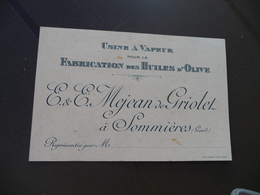 Pub Carte De Visite CDV  Ardèche Les Vans Hostellerie Du Château Du Scipionnet - Visiting Cards