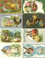 Ostern 2 Alben Mit Circa 300 Ansichtskarten, Oft Geprägt I-II Paques - Pâques