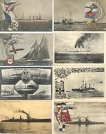 Marine Schiff Partie Mit über 70 Ansichtskarten Mit Marineschiffpoststempel I-II Bateaux Bateaux - Warships