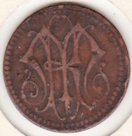 Jeton De 20 Centimes Avec Monogramme MH, à Identifier - Monedas / De Necesidad