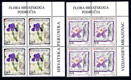 CROATIA 1994 Flowers Blocks Of 4 MNH / **.  Michel 276-77 - Croatia