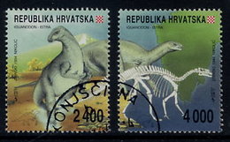 CROATIA 1994 Dinosaur Fossils In Istria Used.  Michel 268-69 - Croatie