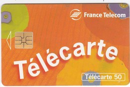 TC066 TÉLÉCARTE 120 - INSCRIPTION "TÉLÉCARTE" SUR FOND D'ART / DÉCO ORANGE - Telecom Operators