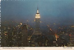 BREATHTAKING PANORAMIC NIGHT VIEW-NEW YORK CITY-VIAGGIATA 1977  F.G - Panoramic Views