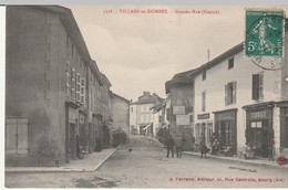 01 - CPA De VILLARS Les DOMBES - Commerces Grande Rue ( Animée ) - Villars-les-Dombes