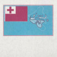 TUVALU 1986 Tonga Flag Map Island 40c MARG.ERROR::CMY:no Blk. (PROOF) - Islas