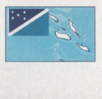 TUVALU 1986 Solomon Islands Flag Map 40c MARG.ERROR:CMY:no Blk. (PROOF) - Eilanden