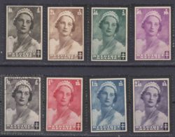 Belgium 1935 Queen Astrid Mi#407-414 COB#411-418 Mint Never Hinged Except 70 Cents Used - Ungebraucht