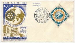 MONACO - Enveloppe FDC - 50e Anniversaire Du ROTARY - 7/8/1955 - FDC