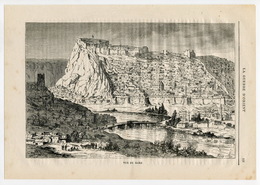 Kars Fortress Turkey Panorama Architecture Antique Engraving 1878 - Estampes & Gravures