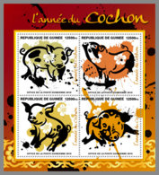 GUINEA REP. 2019 MNH Year Of The Pig Jahr Des Schweins Annee Du Cochon M/S - OFFICIAL ISSUE - DH1933 - Chinese New Year