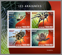 TOGO 2019 MNH Spiders Spinnen Araignees M/S - OFFICIAL ISSUE - DH1933 - Spiders