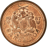 Monnaie, Barbados, Cent, 1987, Franklin Mint, TTB, Bronze, KM:10 - Barbados