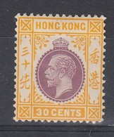 Hong Kong 1912 30c Fine Mint Hinged - Unused Stamps