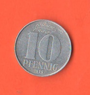 Germania Est DDR Germany Democratic Republic 10 Pfenning 1979 A - 1 Pfennig