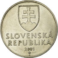 Monnaie, Slovaquie, 2 Koruna, 2001, SUP, Nickel Plated Steel, KM:13 - Slovakia