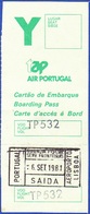 Boarding Pass, 1981 - TAP Air Portugal / Aeroporto De Lisboa - Europa