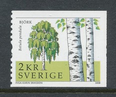 Sweden 2008 Facit #  2648. Swedish Trees, Single With Control # On Back MNH (**) - Nuevos