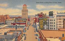 M08600 "TEXAS STREET-LOOKING EAST-EL PASO-TEXAS"ANIMATA-CART. ORIG. SPED. 1955 - El Paso