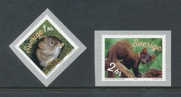 Sweden 2018. Facit # 3246-3247. Animals Of The Forest, (1 And 2 Kr Values. With Control # On Back. MNH (**) - Neufs