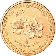 Slovénie, Euro Cent, 2003, TTB, Copper Plated Steel - Essais Privés / Non-officiels