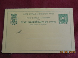 Entier Postal Du Congo Belge Avec Reponse Payée - 1884-1894