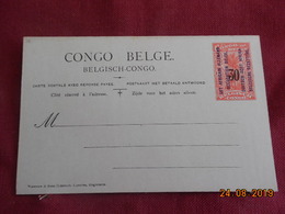 Entier Postal Du Congo Belge Surchargé Avec Reponse Payée - Lettres & Documents