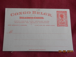 Entier Postal Du Congo Belge Avec Reponse Payée - Lettres & Documents