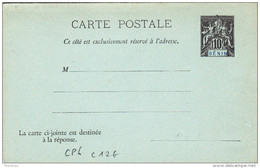 Benin Entier Postal Carte Avec Reponse N°6 Neuve - Lettres & Documents