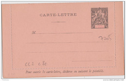 Entier Carte Lettre Type Groupe 25ct Brun Cote D'ivoire - Covers & Documents