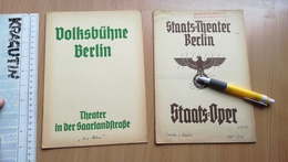 1938 1939 Volksbühne Berlin WWII GERMANY GERMAN STAATSTHEATER DEUTSCHLAND NAZI LOT MAGAZINE NEWS NEWSPAPER STATE THEATER - Théâtre & Scripts