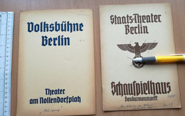 1937 1938 Volksbühne Berlin GERMANY GERMAN STAATS THEATER DEUTSCHLAND NAZI LOT MAGAZINE NEWS NEWSPAPER STATE THEATER - Teatro & Sceneggiatura