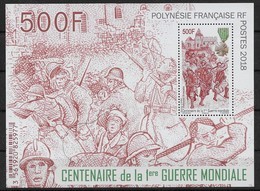 2018   Polynesie Française   N°  BF    Nf**  MNH. Centenaire De La 1ère Guerre Mondiale. .Bloc-feuillet - Blocks & Sheetlets