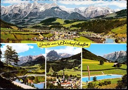 Austria Bischofshofen 1970 / Panorama, Bridge, Church, Swimming Pool - Bischofshofen