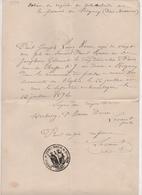 Document éclésiastique, Décès, Rigney (25) 24/07/1894 - Seals Of Generality