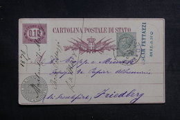 ITALIE - Entier Postal + Complément De Milano Pour L 'Allemagne En 1878 - L 41149 - Interi Postali