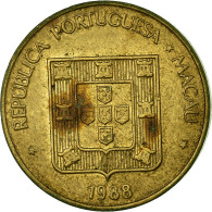 Monnaie, Macau, 10 Avos, 1988, TTB, Laiton, KM:20 - Macau