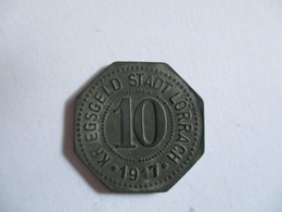 Germany: Kriegsgeld 10 Pfennig Lörrach 1917 - Notgeld