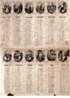 ALMANACH 1858  CALENDRIER 2 SEMESTRIELS Lithographie Allégorie La Famille Et Occupations  Alb 2019 10 - Formato Grande : ...-1900