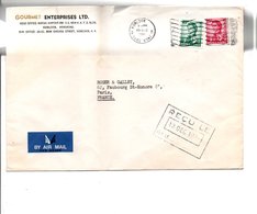 HONG KONG AFFRANCHISSEMENT COMPOSE SUR LETTRE POUR LA FRANCE 1971 - Cartas & Documentos