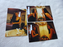 LOT DE 3 REPRODUCTIONS PHOTOS ...BELLE FEMME..DANS SA SALLE DE BAIN - Persone