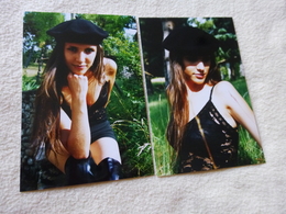 LOT DE 2 REPRODUCTIONS PHOTOS ...JEUNE FEMME SEXY - Personas