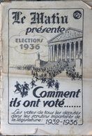 Le Journal Le Matin Présente Les élections 1936 - Comment Ils Ont Voté: Votes Des Députés Dans Scrutins 1932-36 - Andere & Zonder Classificatie