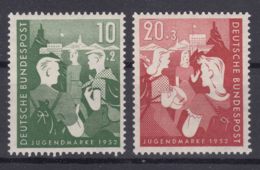 Germany 1952 Mi#153-154 Mint Never Hinged (postfrisch) - Nuevos