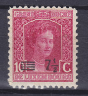 Luxembourg 1918 Mi. 113    7½c. Auf 10c. Grossherzogin Marie Adelheid MNH ** - 1914-24 Maria-Adelaide