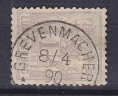Luxembourg 1882 Mi. 45 D    10c. Allegorie Perf. 12½ Deluxe GREVENMACHER 1890 Cancel !! - 1882 Allégorie