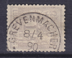 Luxembourg 1882 Mi. 45 D    10c. Allegorie Perf. 12½ Deluxe GREVENMACHER 1890 Cancel !! - 1882 Alegorias