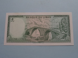 CINQ LIVRES > Banque De LIBAN ( For Grade, Please See Photo ) ! - Líbano