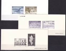 FRANCE - 3 épreuves Gravées Sur Bristol Monocolore -UNESCO - Storia Postale