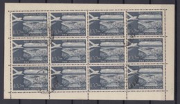 Yugoslavia Republic 1951 Airmail Mi#652 Full Minisheet, Canceled - Gebruikt